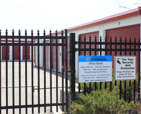 Secure, gated self-storage facility in Calgary SE.