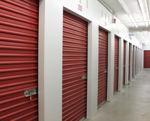 Small heated storage units for personal and business self-storage.